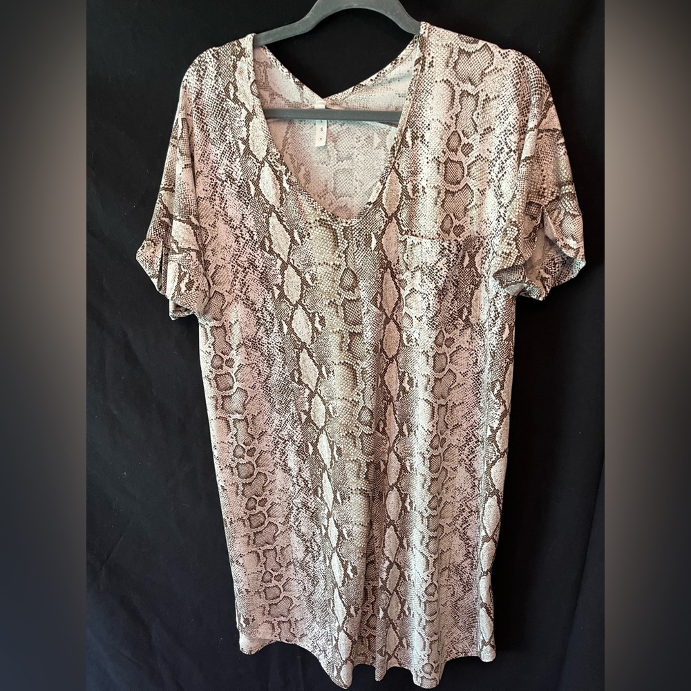 Snake print T-shirt Dress